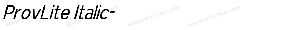 ProvLite Italic字体转换